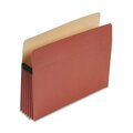 Pendaflex Earthwise 100 Percent Recycled Paper Expansion File Pocket 5 .25 in. Expansion Letter Red Fiber E1534G